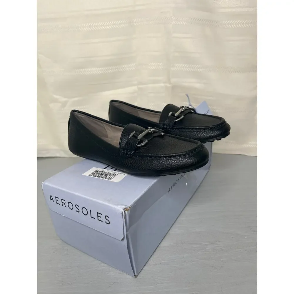 Aerosoles Day Drive Loafers Black Womens Size 8M